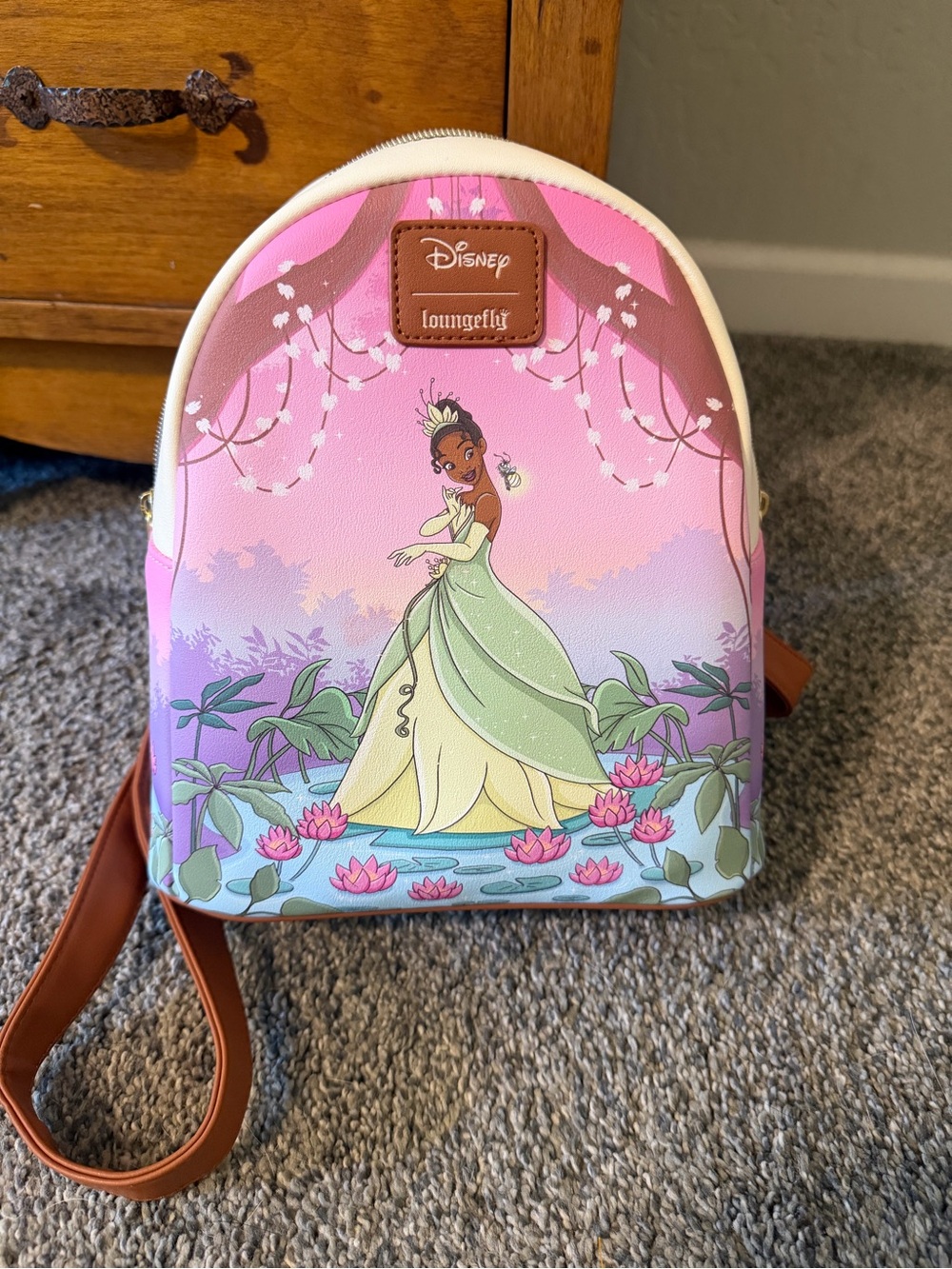 Loungefly Disney The Princess and the Frog Tiana Bayou Sunset mini backpack